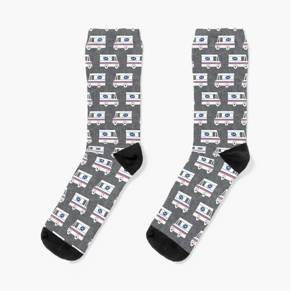 Mail Trucks - grey Socks anime japanese fashion gifts Socks Women Men's cybersafe mail