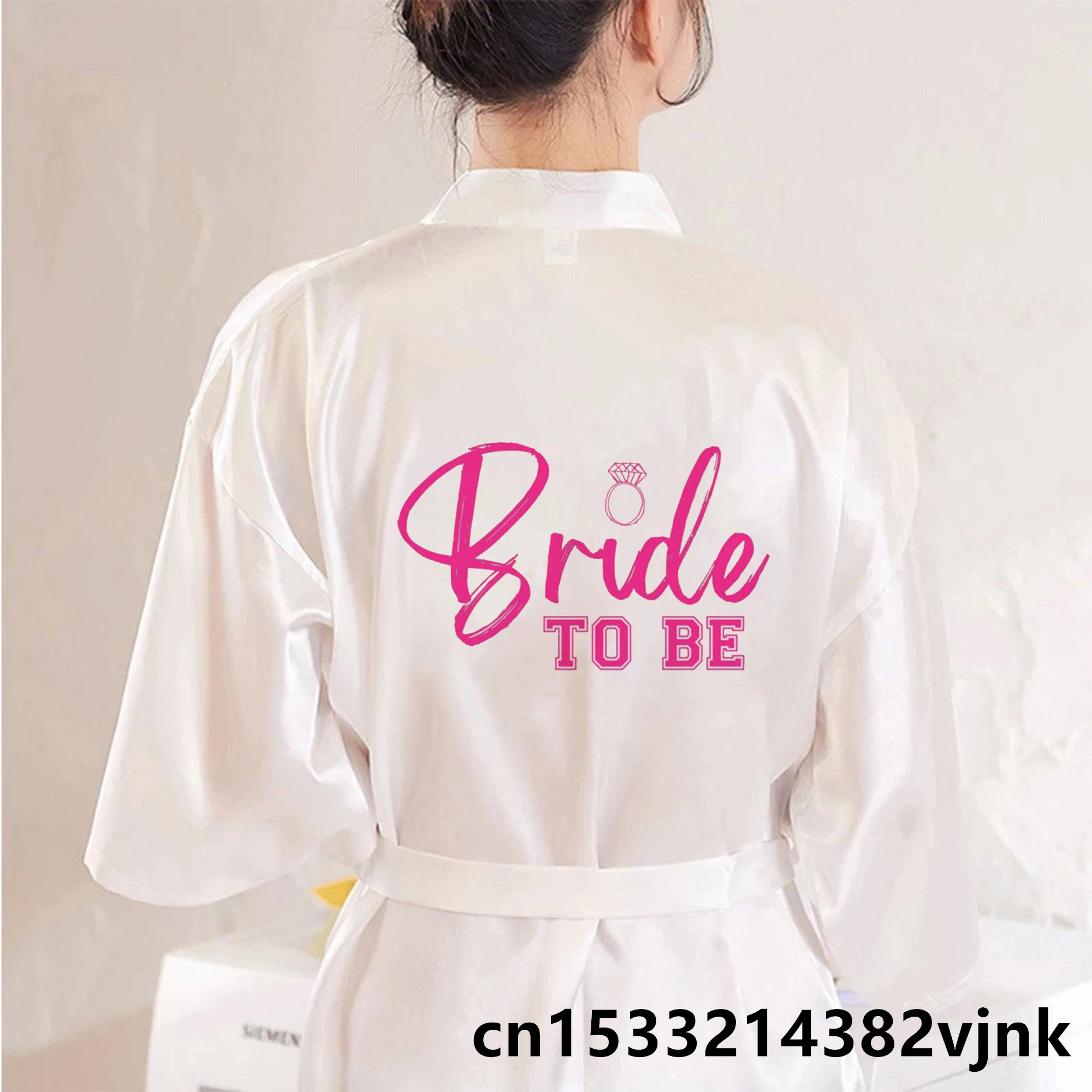 Bride Squad Bride To Be Bridal Wedding Satin Dressing Gown Personalized Print Team Bathobe Robes Party Bridesmaid Robes