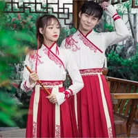 Ensemble de 2 pièces, vêtements traditionnels pour hommes, vêtements Vintage Cosplay chinois Hanfu, robe brodée pour femmes, vêtements de Style ethnique 6