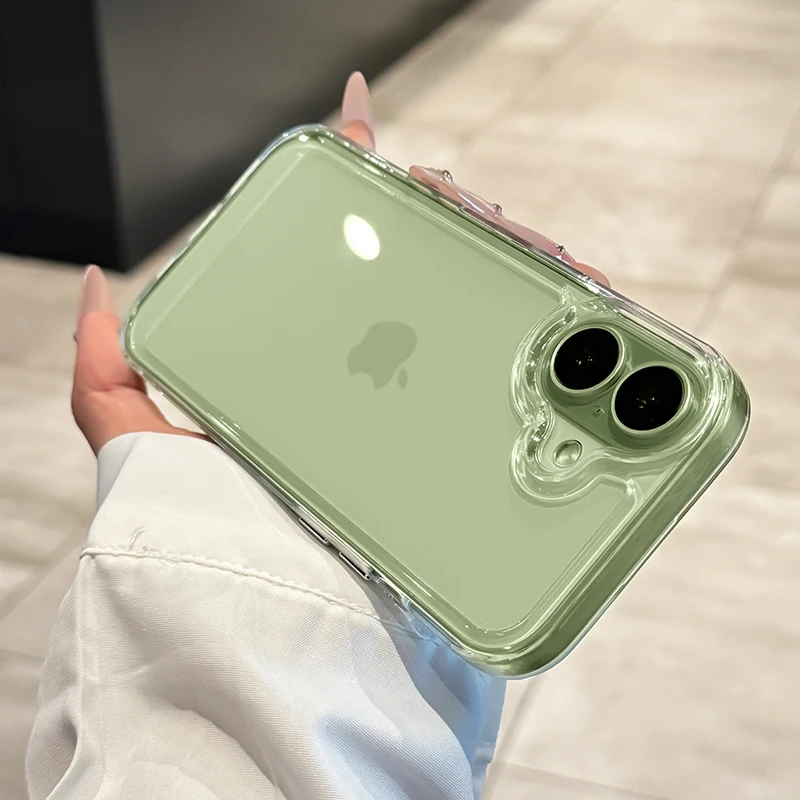 Original Clear Acrylic Phone Case For iPhone 17 Air 15 14 13 12 11 16 Pro Max Plus Transparent Shockproof Protector Back Cover 6