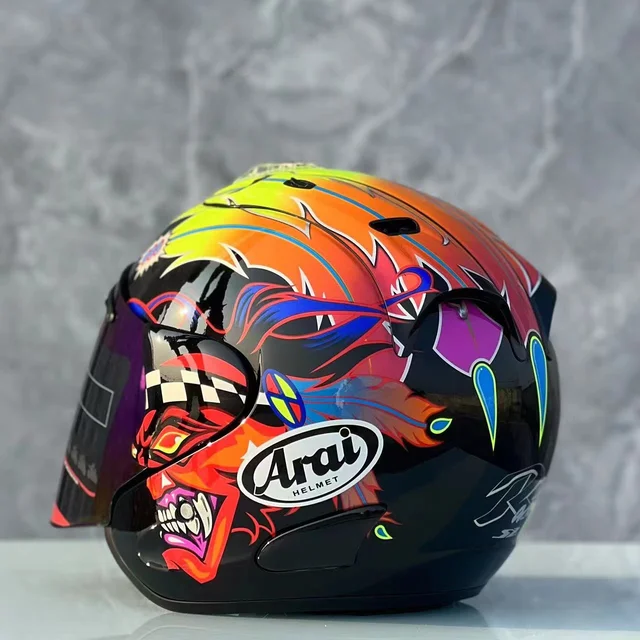 Casque moto demi-casque ouvert RAM3, pour moto, équitation