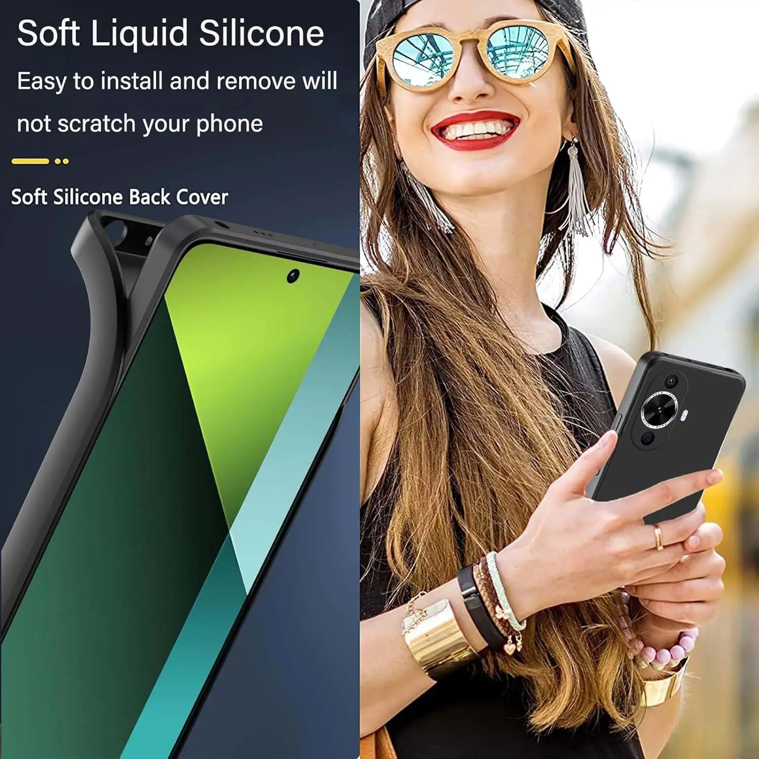 Flexibler TPU-Fall aus flüssigem Silikon für Huawei Nova 12 SE 12S 12i 11 Pro 11i 10 9 SE Schutzhülle Fundas Coque Capa_voghion.com