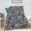 Horse Blanket Gift for Girls Women Cartoon Horses Flannel Cute Farm Animal Blankets Soft Lightweight for Lovers Decor Sofa Bed 6