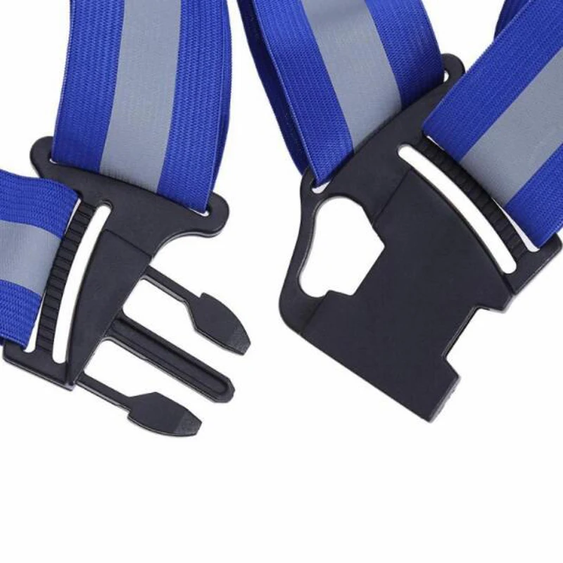 4CM Elastic Belt Reflective Buckle Traffic Safety Harness High Elasticity Breathability Adjustable Night Running Protection