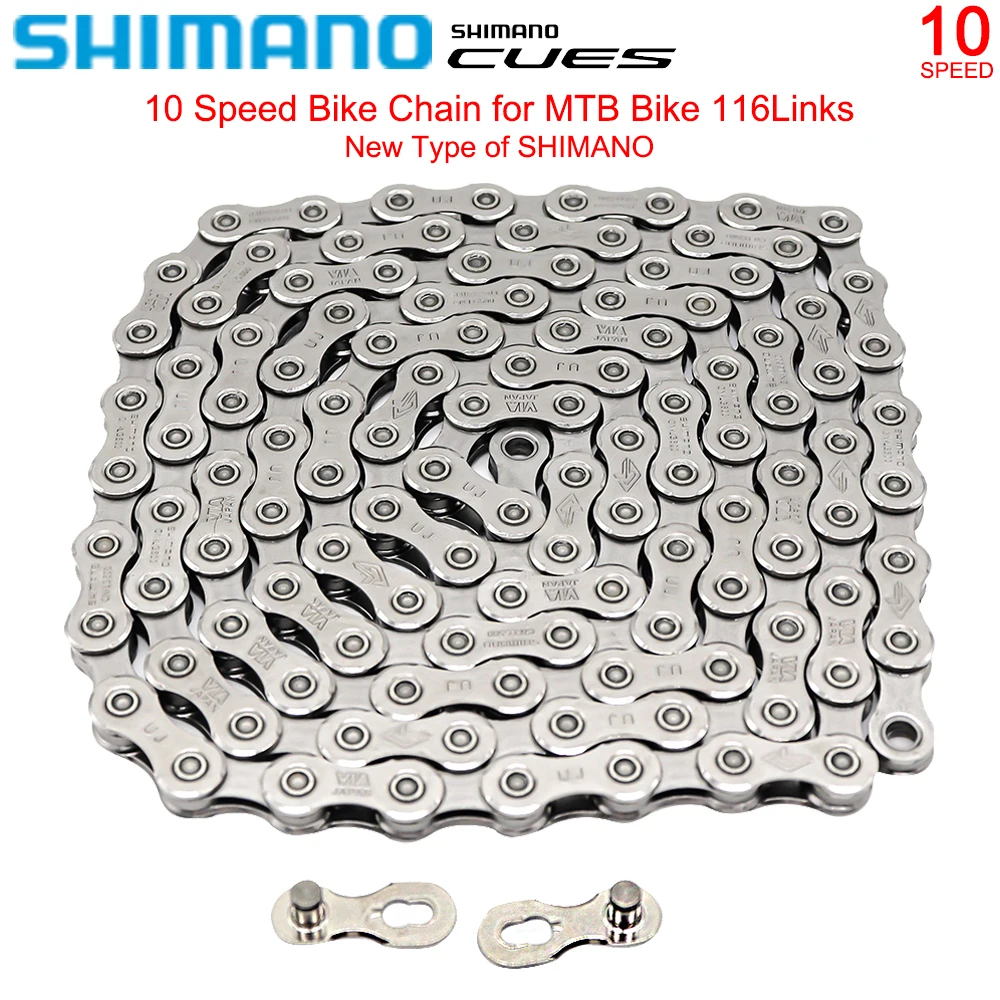 

SHIMANO ER8 CUES LG500 9/10/11 Speed LINKGLIDE Chain for MTB Road Bike 116 Links E-bike Mountain Bicycle Chain Original Parts