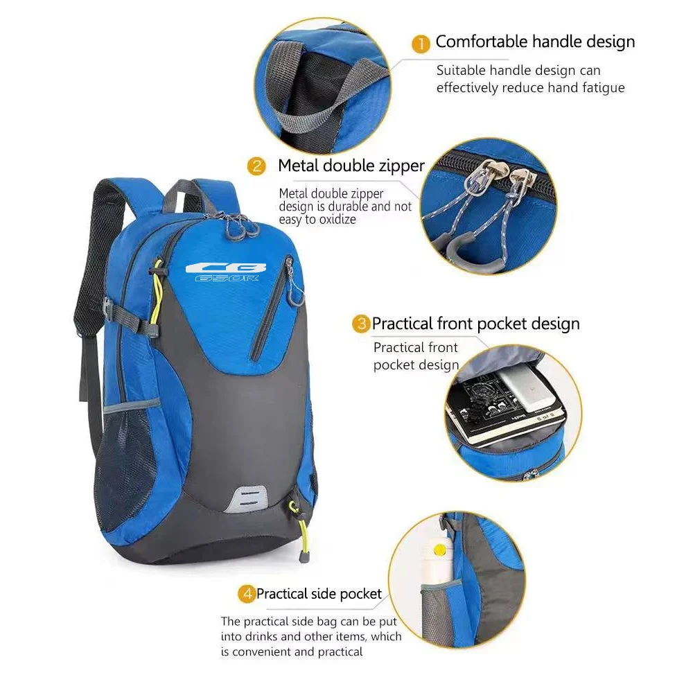 For Honda CB650R CBR650R CB CBR 650R Backpack Waterproof Hiking Storage Travel Cycling Storage Bag Men Women Gift Accessories