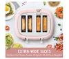 Retro Toaster 4 Slice with Extra Wide Slots Bagel, Defrost, 6 Browning Levels, Dual Independent Controls, Removable Crumb Tray 3