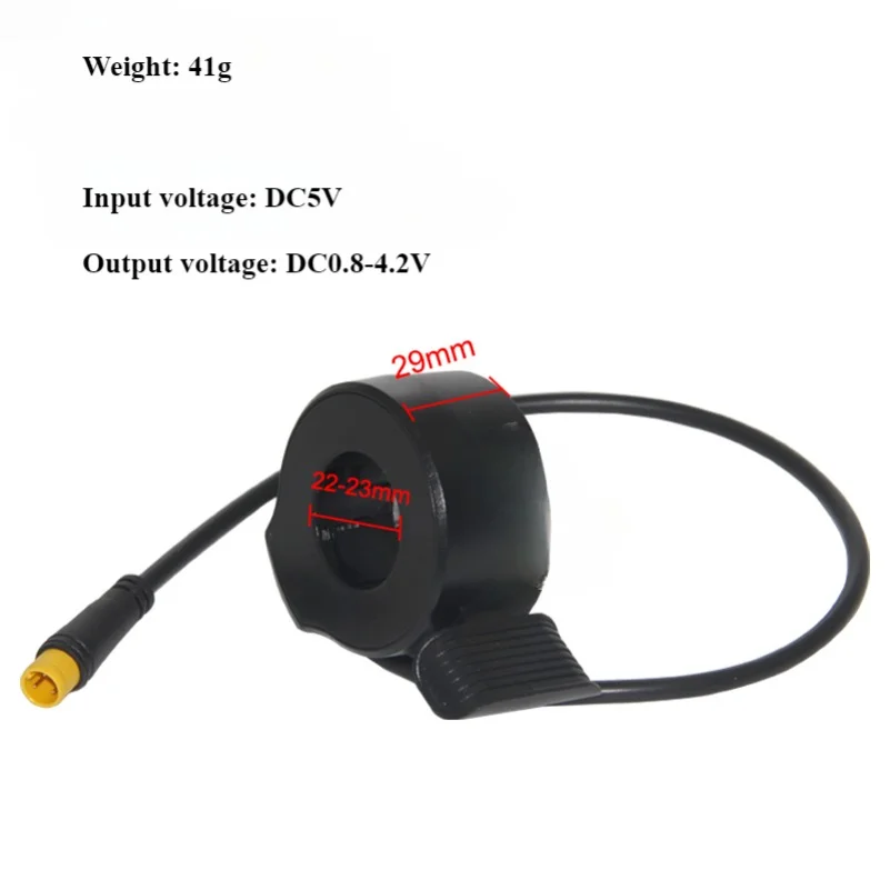 Electric bike throttle 3 pin waterproof connector 130X thumb for Bafang BBSHD 36V 48V