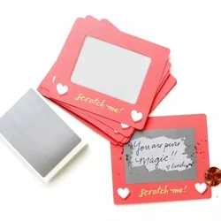 Romantic Scratch - off Love Note Coupons - Birthday & Anniversary DIY Gift (5 cards)