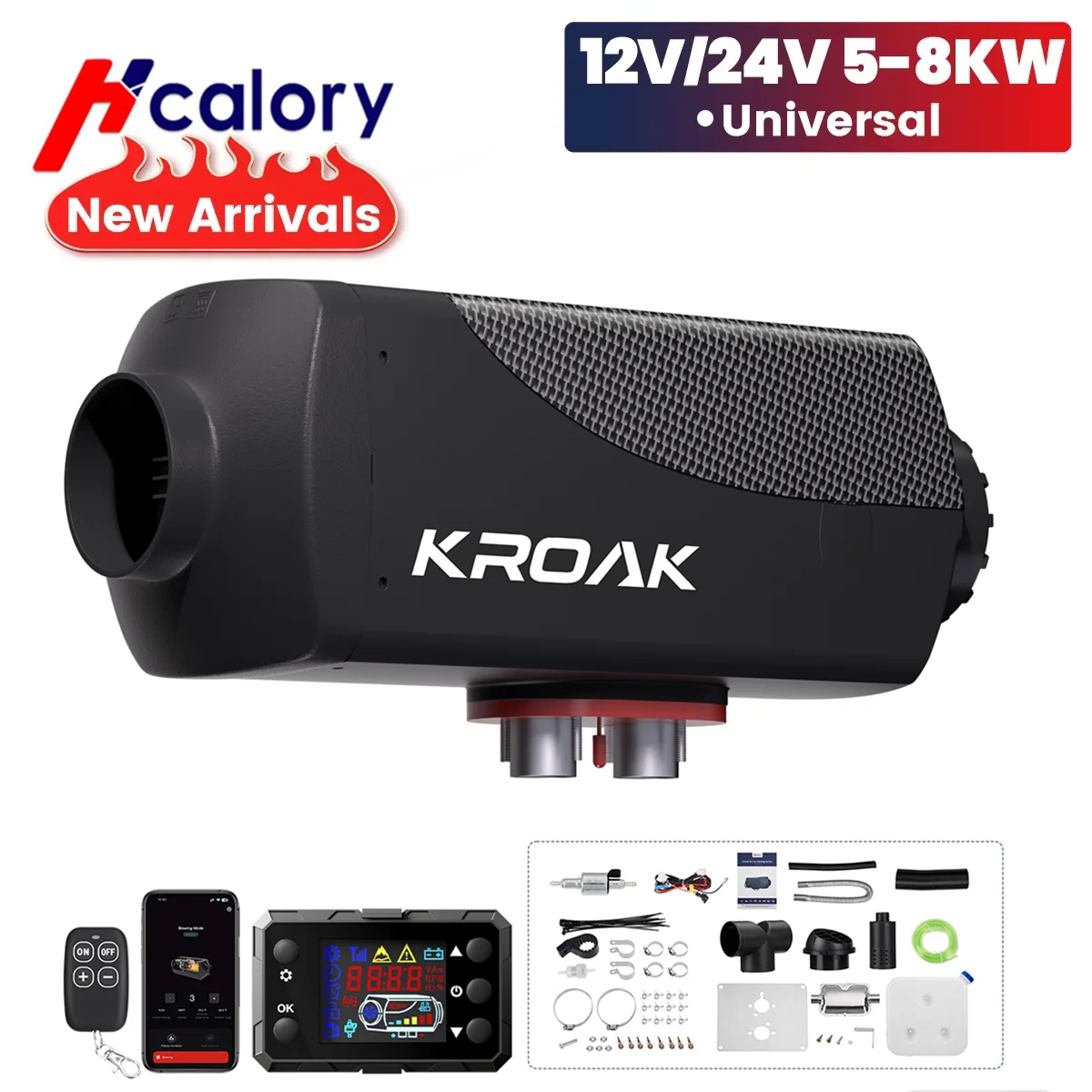 Riscaldatore Diesel 12V Da 5KW Con Telecomando - Per Camion, Barche, Auto E Camper - Foto 6