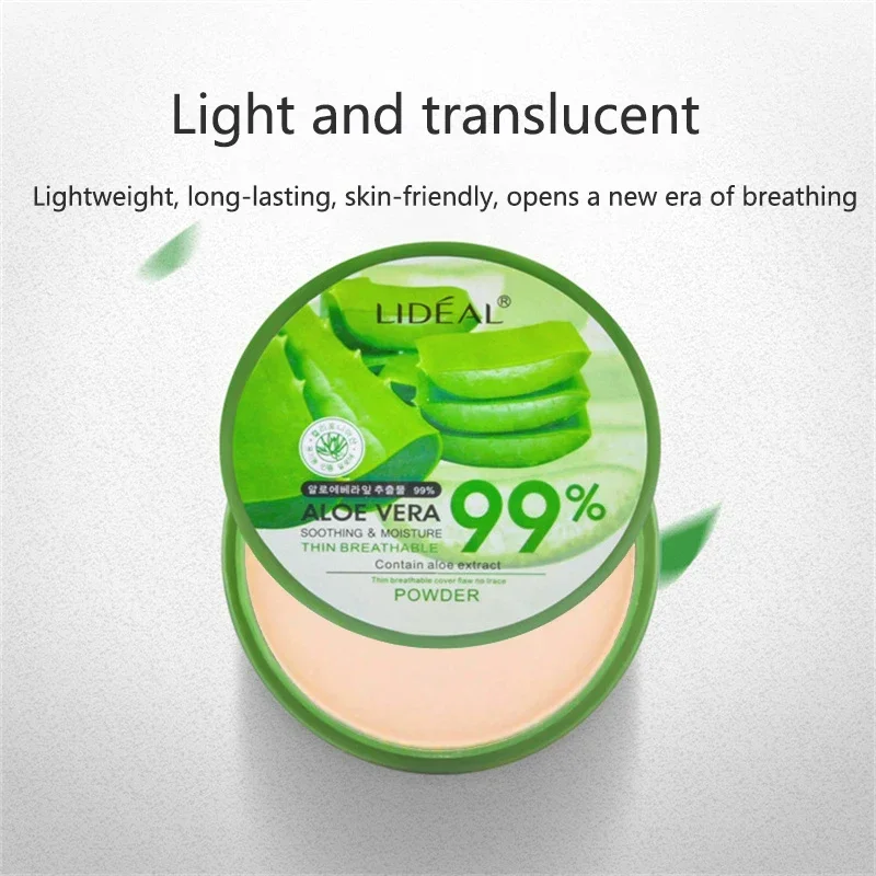 Foundation Makeup 99% Aloe Vera Softening Powder Waterproof Moisturizing Concealer Foundation Make Up Face Contour Powder Brush
