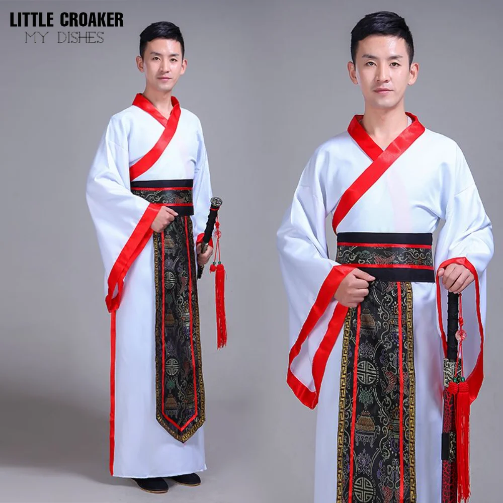 Chinese Ancient Costume Male Tang Dynasty Traditional Hanfu Chivalrous Stage Performance Clothing Halloween Mens Hanfu Cosplay