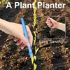 Bulb Planter Tool Dibber Garden Tool Adjustable Hand Dibber Garden Tool Efficient Transplanter For Beans Gardening Planting 5
