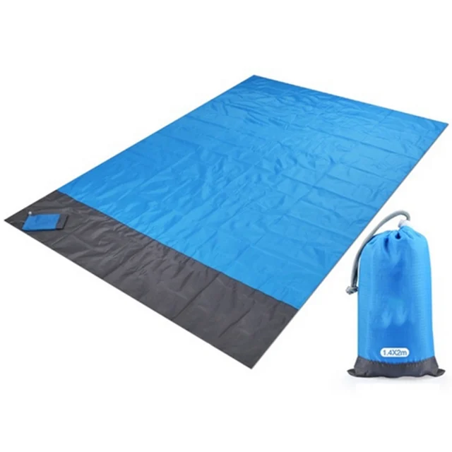 2x2.1m Waterproof Pocket Beach Blanket Folding Camping Mat Mattress Portable Lightweight Mat Outdoor Picnic Mat Sand Beach Mat 1