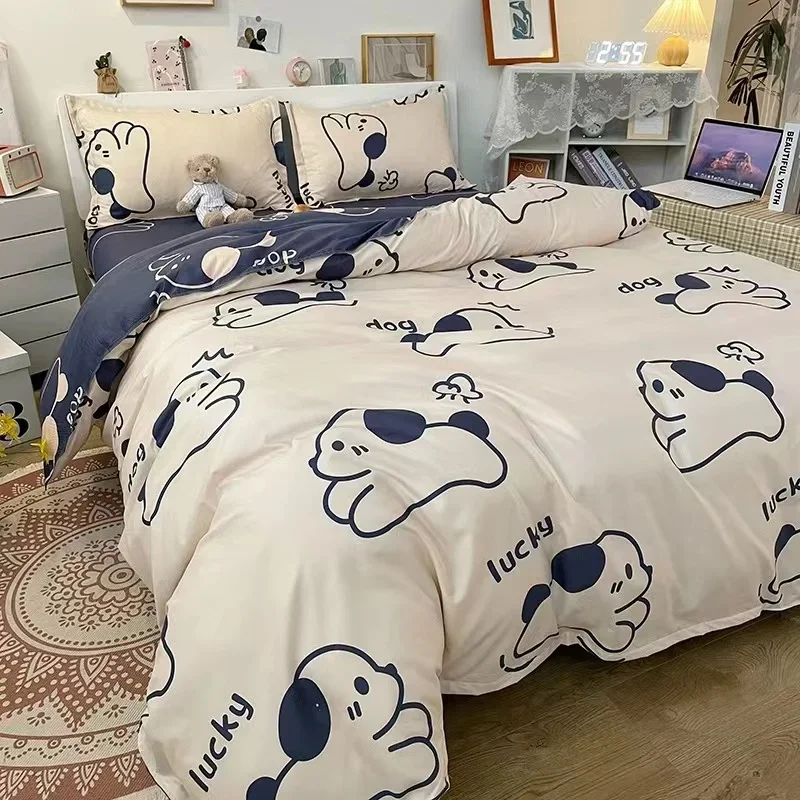 

Summer Bedding Set Linen 2 Bedrooms Twin Size Anime Linen Queen Comforter Duvet Covers Kingsize Cute Bed Sheets