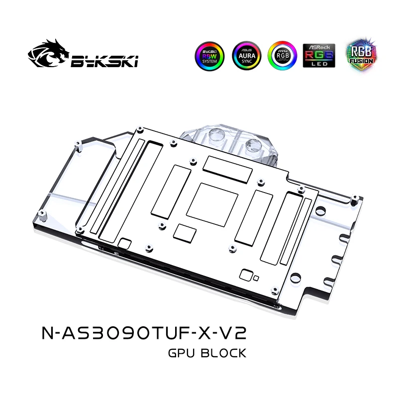 bykski asus 3090 3080 strix両面water block Bykski Full Coverage GPU Water Block w/ Integrated Active