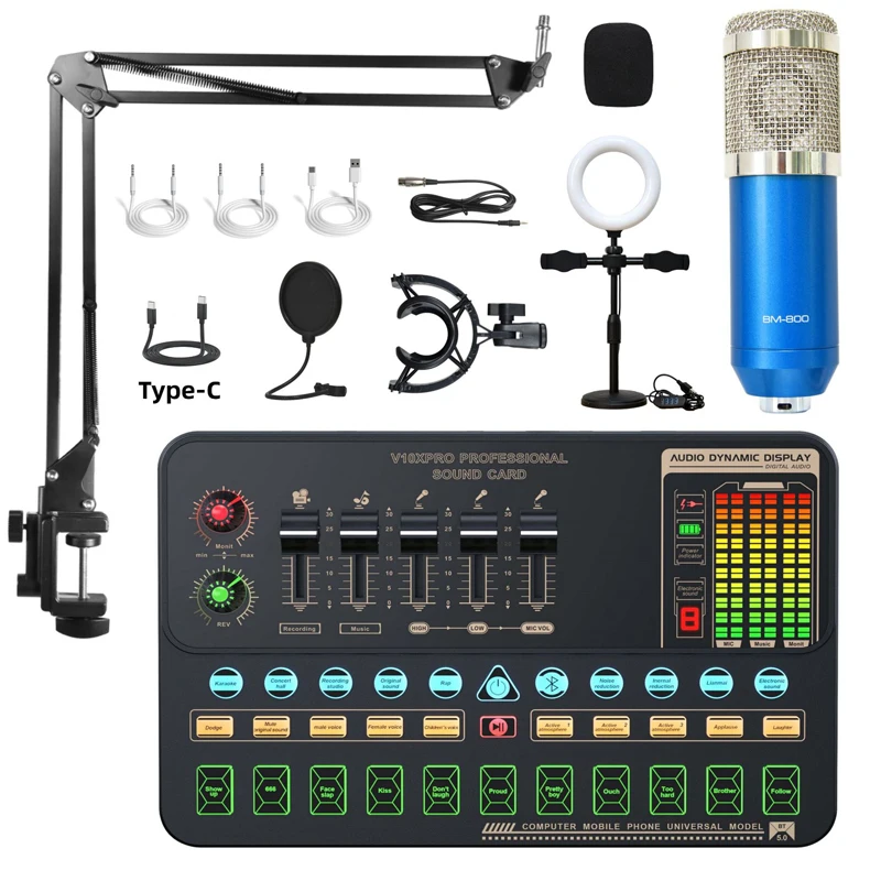 V10XPro Sound Card Studio Mixer Singing Noise Reduction