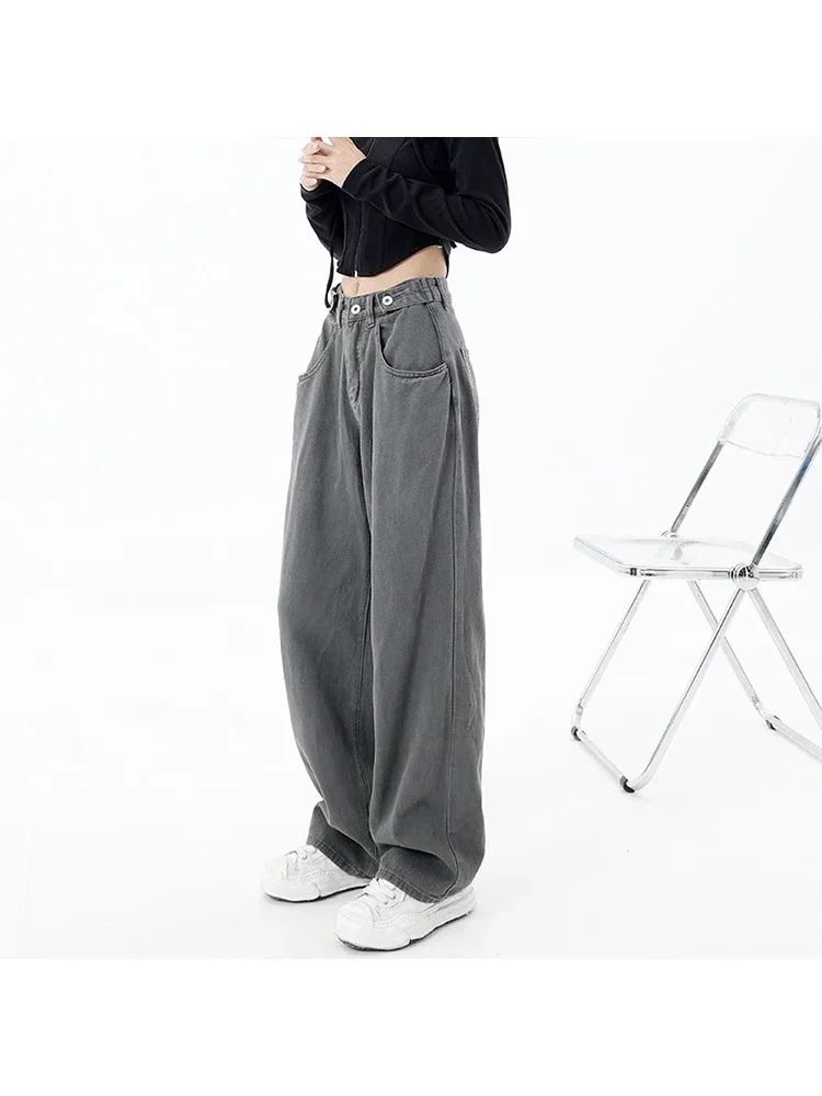 

Women's camo high-waisted jeans, casual wide jeans, Hip Hop street pants, Vintage America, Fall, Winter, Y2K jeans woman