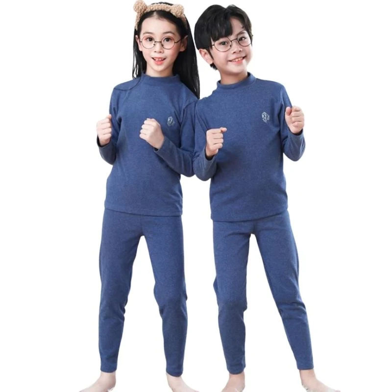 Conjunto de pijamas de terciopelo y cálido para niños y niñas, ropa de invierno, sin marcas, gruesa, conjunto de ropa interior térmica|Sets de pijamas| - AliExpress
