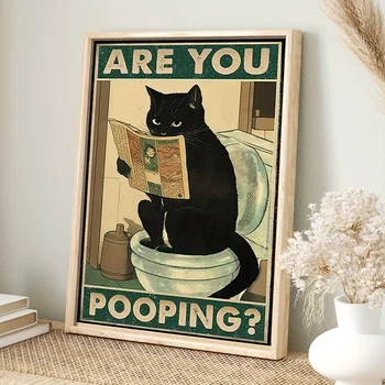 Funny Cat Toilet Art 1