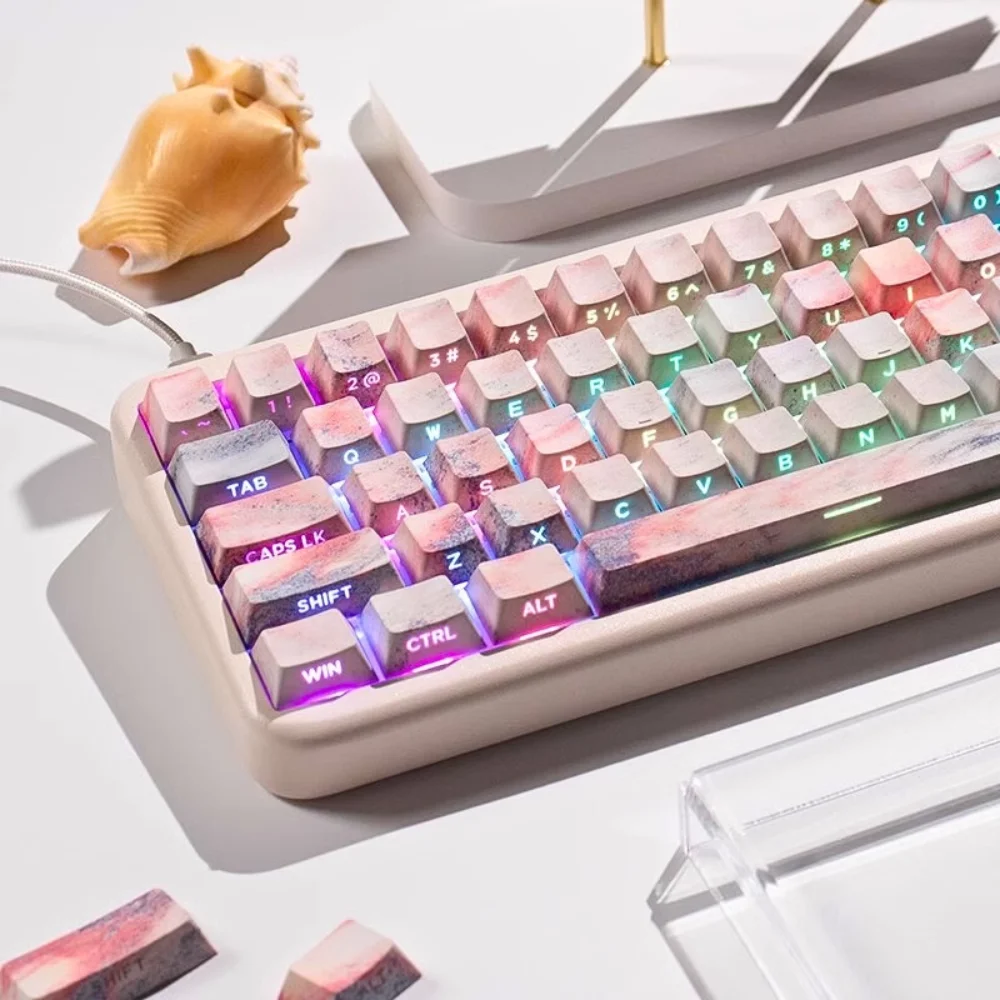 

Ducky-Mechanical Keyboard Caps, Cherry MX, 130 Keys, MOA PBT Color Keycaps, DIY Layout