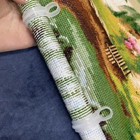 5 pinces à tissu pour travaux d'aiguille, attaches rapides pour couture, clips croisés, outils de fixation pour broderie 1