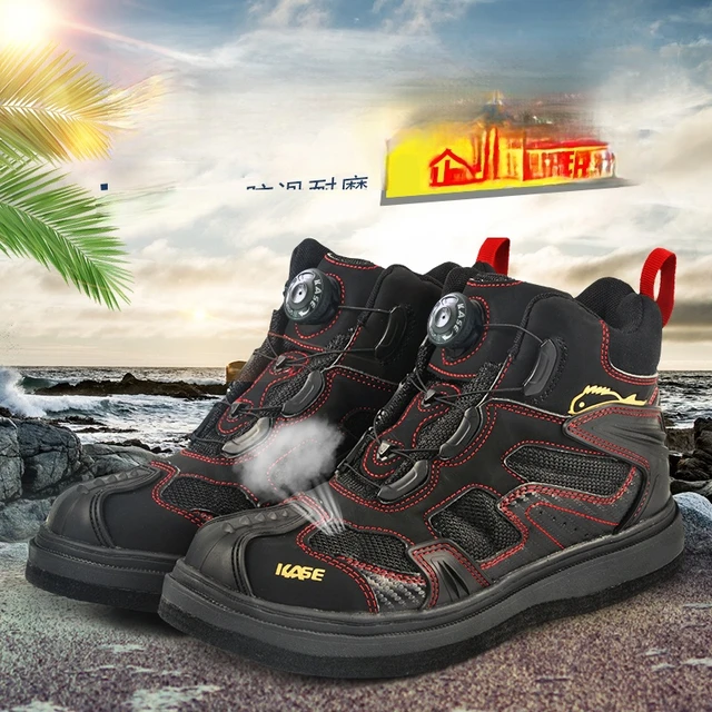 Kaisi-Kase Rock Fishing Shoes, Non-Slip Spikes, Breathable Water Repellent  Grip, Wear-Resistant Felt Shoes, Reef, Summer - AliExpress