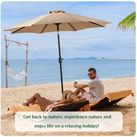 JHK Outdoor Patio Umbrella UV Protection For Garden Sturdy Structure All Weather Outdoor Umbrellas For Backyard Pool Holidays 3