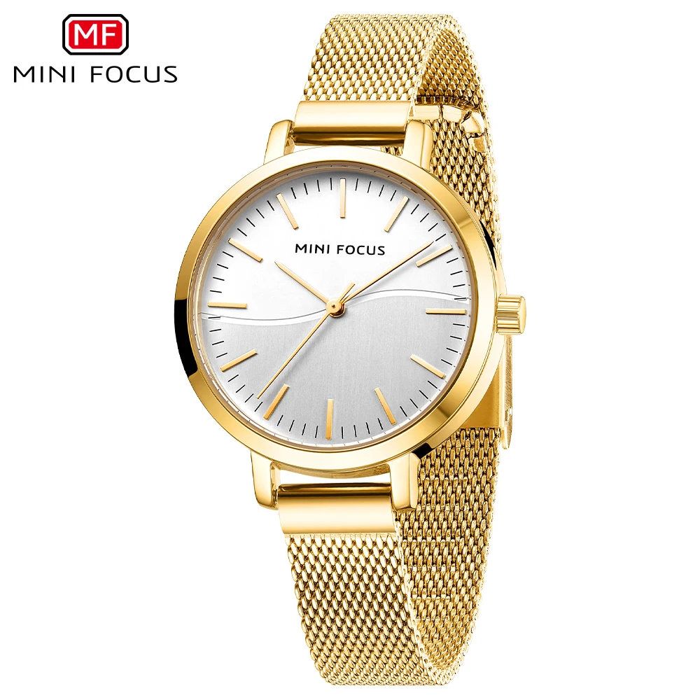 

MINI FOCUS Luxury Mesh Strap Quartz Watches Women Fashion Analog Simple Wristwatch Lady 2020 Waterproof Blue Watch Girls 0261