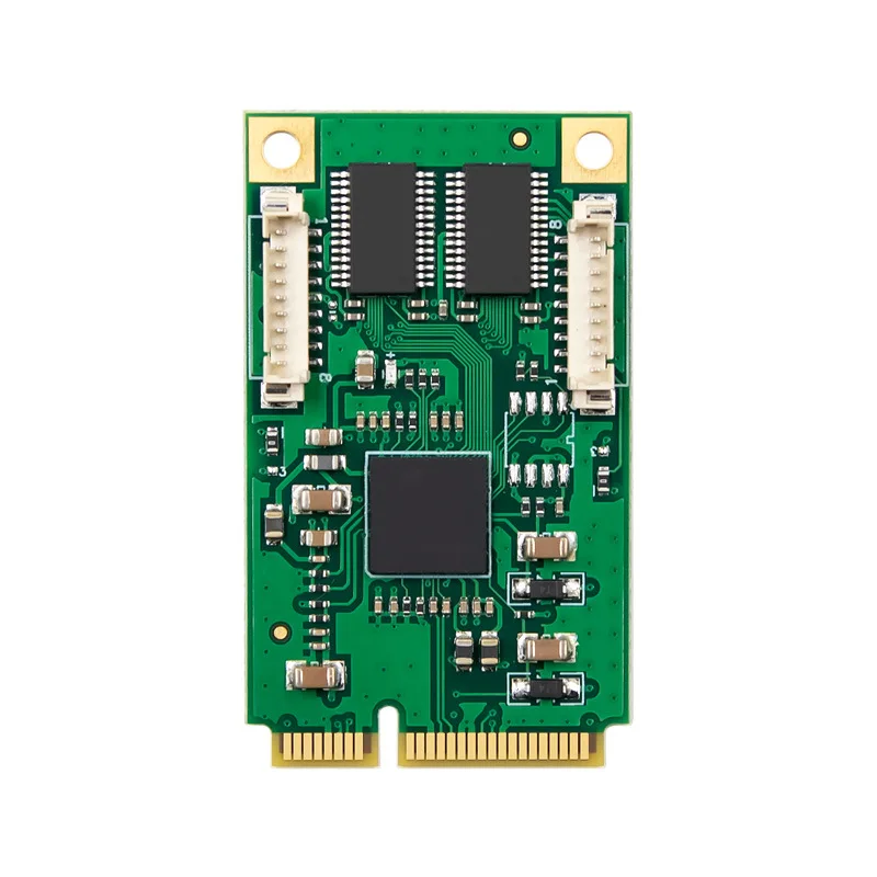 미니 PCI-Express ST370 SM-SLV352A-2S 내장형 산업용 COM 포트 RS-232 확장 카드 10/100/1000Mbps 재고 있음