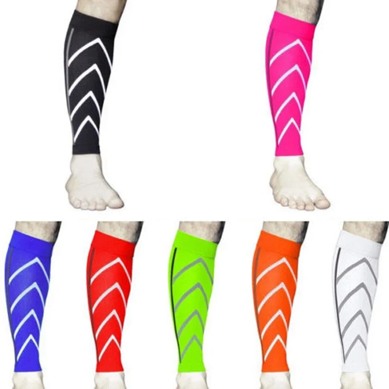Exercise Compression Calf Support Graduated Compression Socks Safety night running nylon fluorescent leggings Basketball 1 Pair