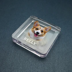 Personalized Pet Fur Keepsake Box with Photo - Unique Memorial Gift (Colorful Photo)