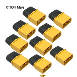 10-Pack Amass XT60h Connectors with Protective Sheath for RC Batteries and Drones (10pcs XT60h male)