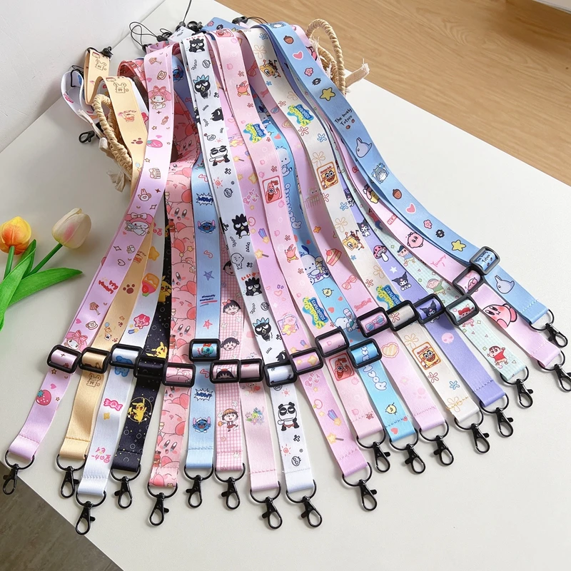 Cute Cartoon DIY Student gift neck straps Crossbody phone lanyard strap for phone straps USB Student card Lanyard keys Straps