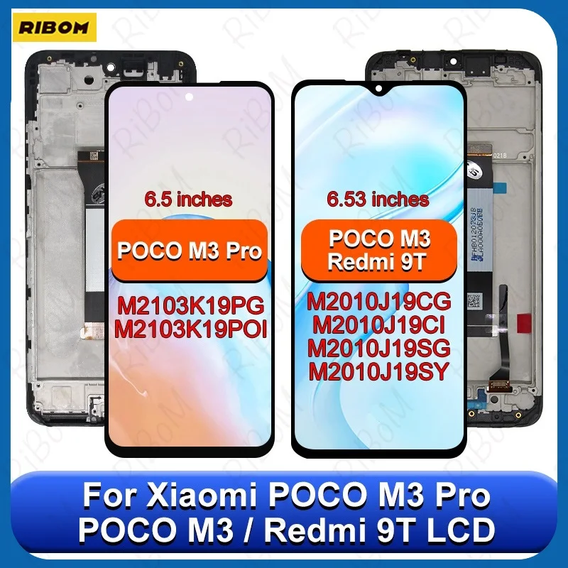 

New Original For XIAOMI Poco M3 Display Redmi 9T LCD Touch Screen Digitizer For Xiaomi POCO M3 Pro 5G LCD M2010J19C