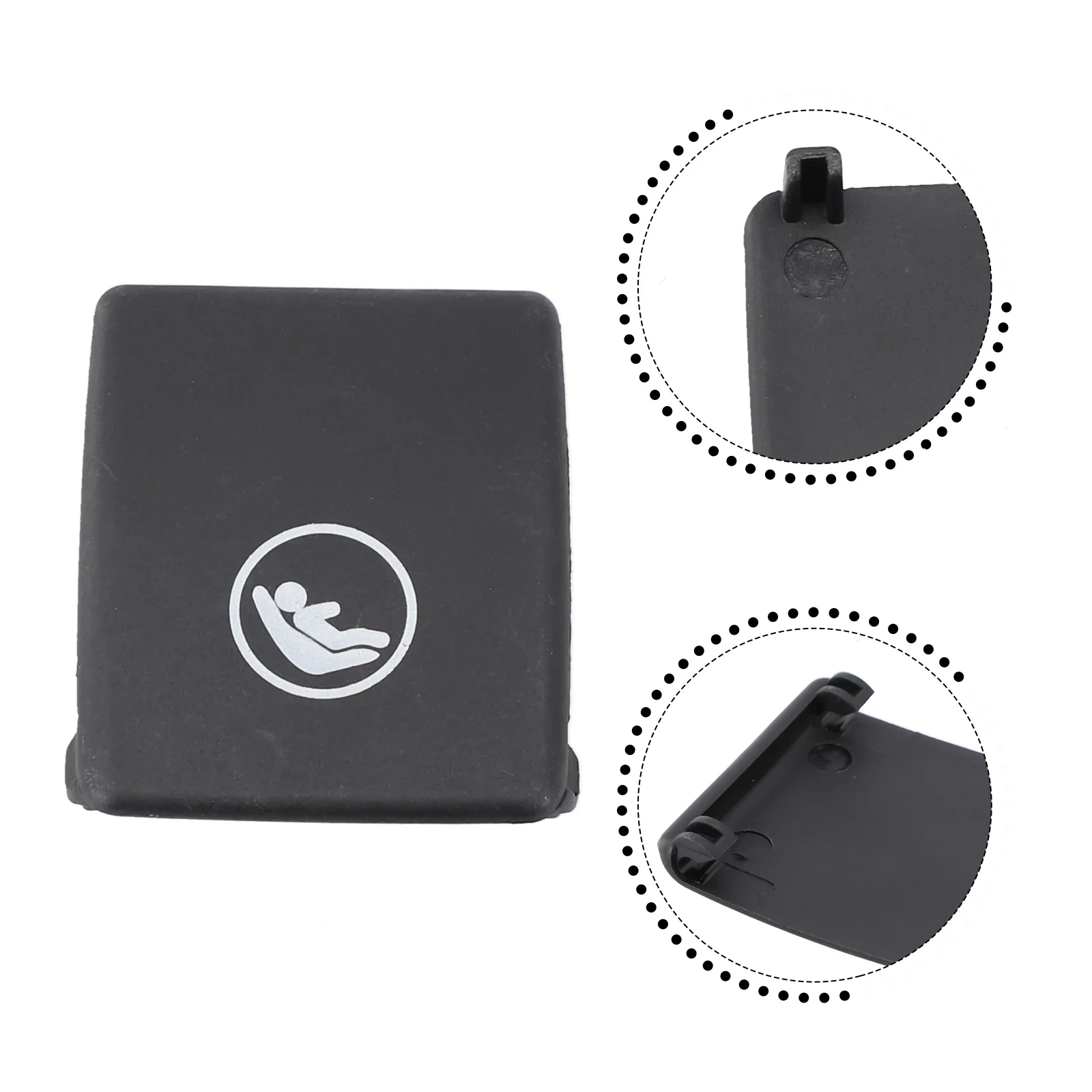 Vehicle Rear Child Seat Isofix Mount Cover Black Plastic Cap For Volvo S90 V90 S60 XC40 XC60 31685074 31685072 Auto Fastener