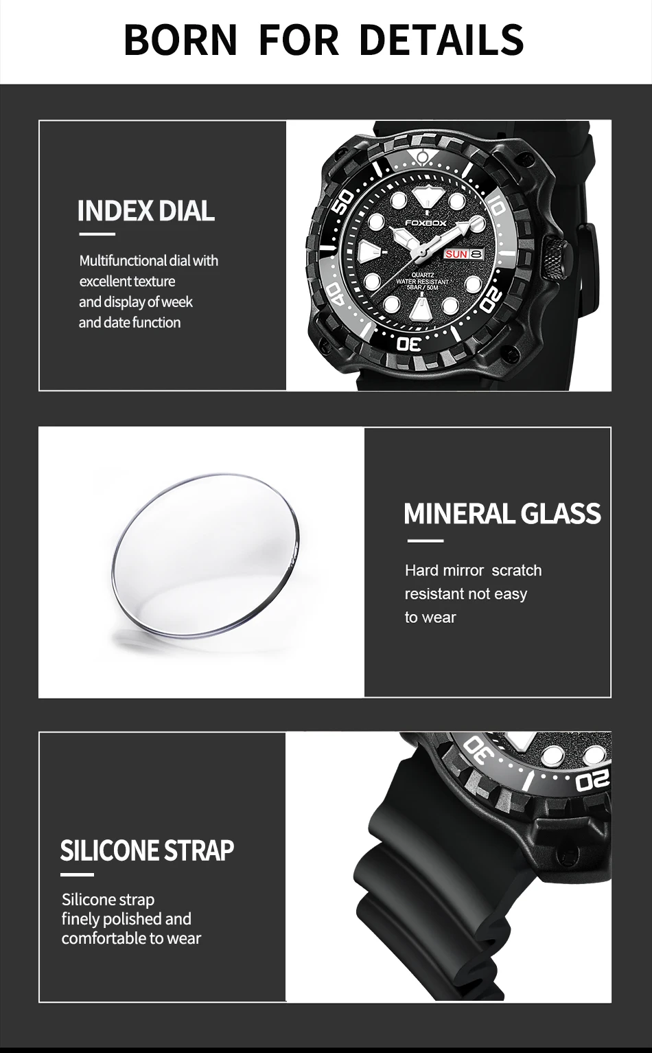 2023 Fashion Mens Watches Fox Top Brand Luxury Big Dial Sports Watch for Men Waterproof Luminous Watch Quartz Date Cloc_voghion.com
