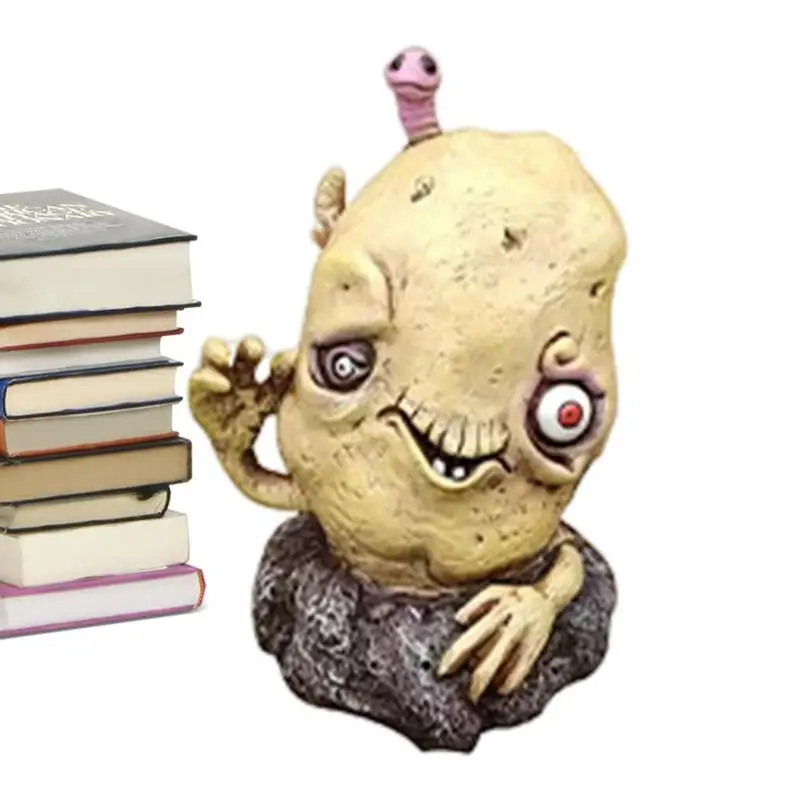 

Vegetable Mini Figurine Decor Creative Spooky Tomato Carrot Radish Halloween Zombie Statue Halloween Garden Ornament