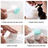 3D Double Silicone Facial Cleansing Brush Manual Massage Facial Brush Soft Bristles Exfoliator Double Sided Face Wash Brush 4