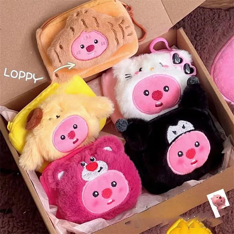

Hello Kitty Sanrio Kawaii Anime Y2K Fashion Creative Coin Wallet Lotso Cute Cartoon Mini Small Doll Bag Pendant Toys for Kids