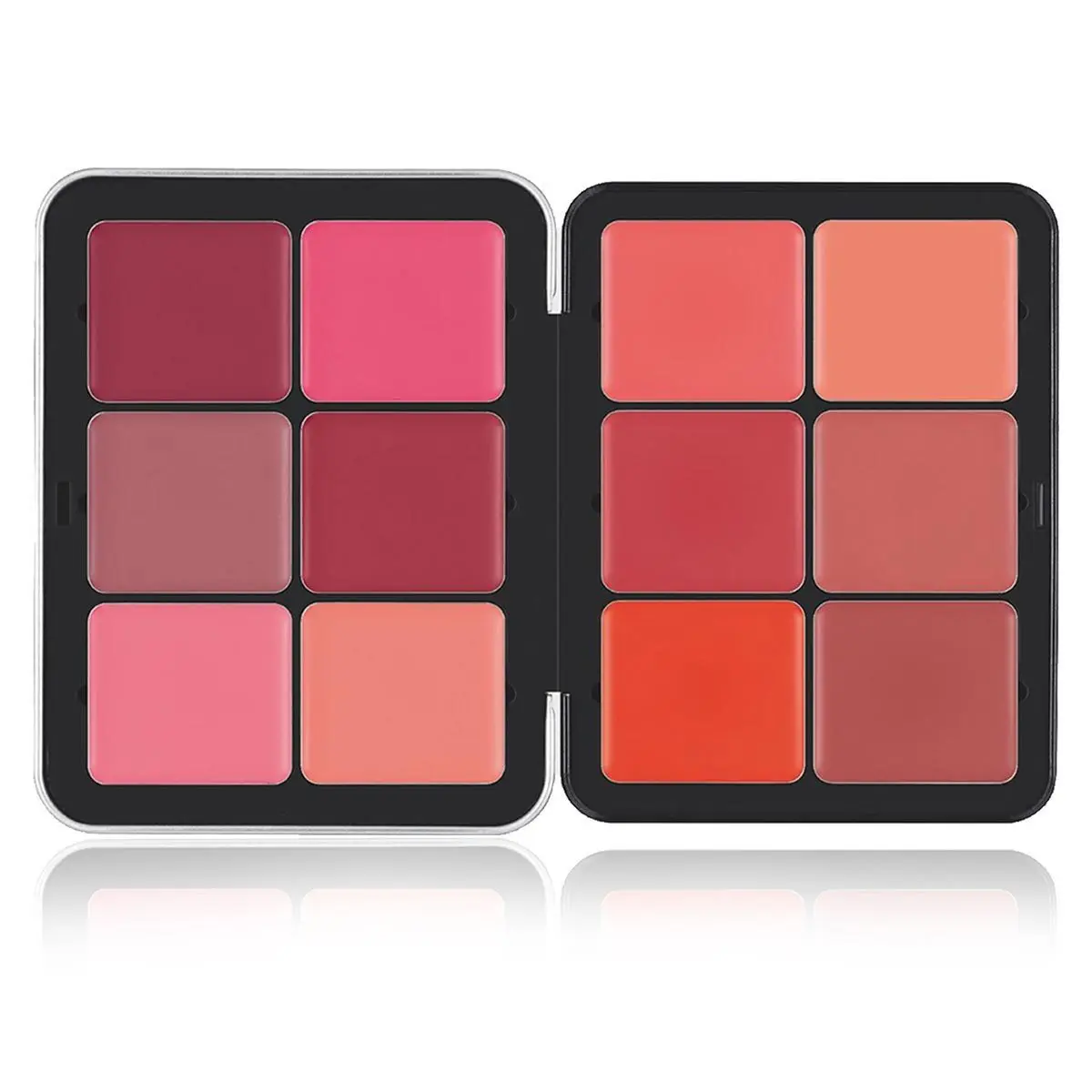 12-колірна палітра рум'ян Matte blush palette cream