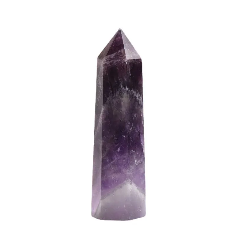 Crystal Column Single Pointed Six-edge Stone