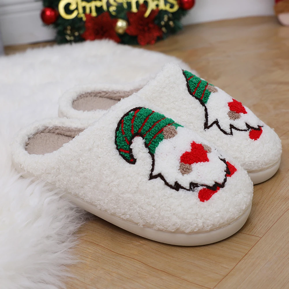 Christmas Dwarfs Plush Slippers Cute Men And Women Home Warm Anti-Slip Fashion Winter Slippers As a Gift to Family and Friends