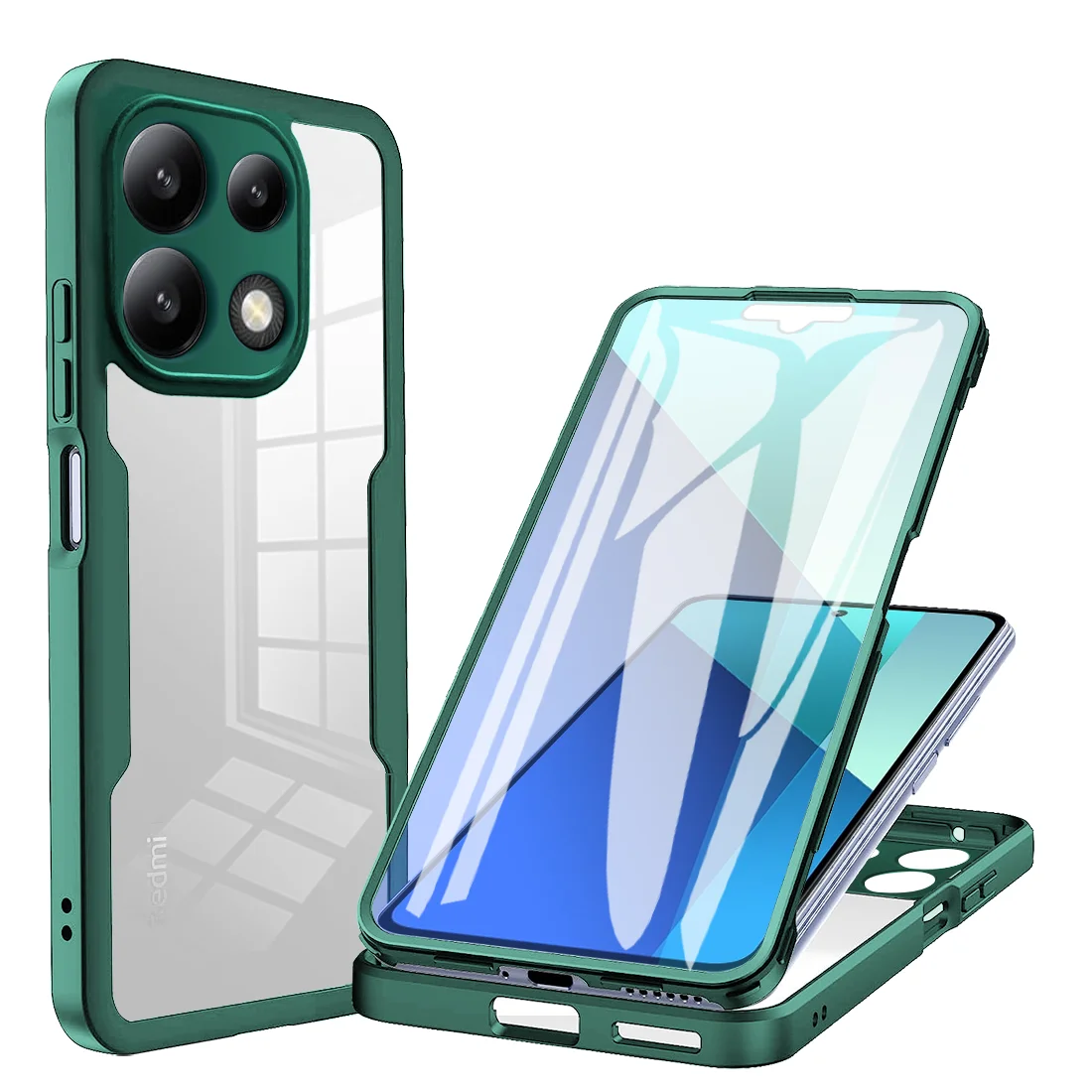 Full Coverage 360° Protection Silicone Case with Screen Protector