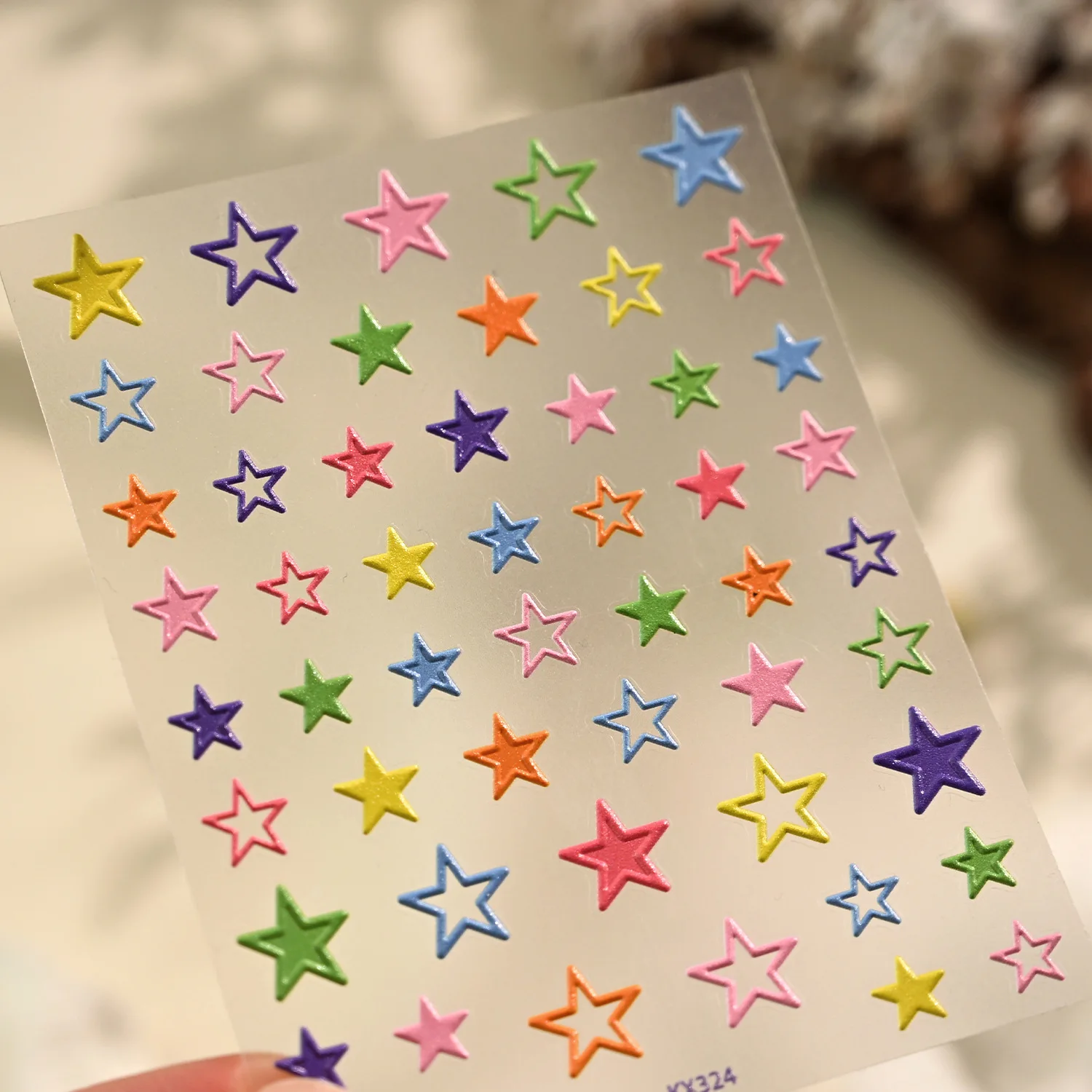 5D Braunbär-Kuchen-Dessert-Stern-Herz-Band Geprägte Nagelkunst-Sticker Süße Kuchen-Bär Geprägte Nagel-Abziehbilder Maniküre DIY – Detail 9