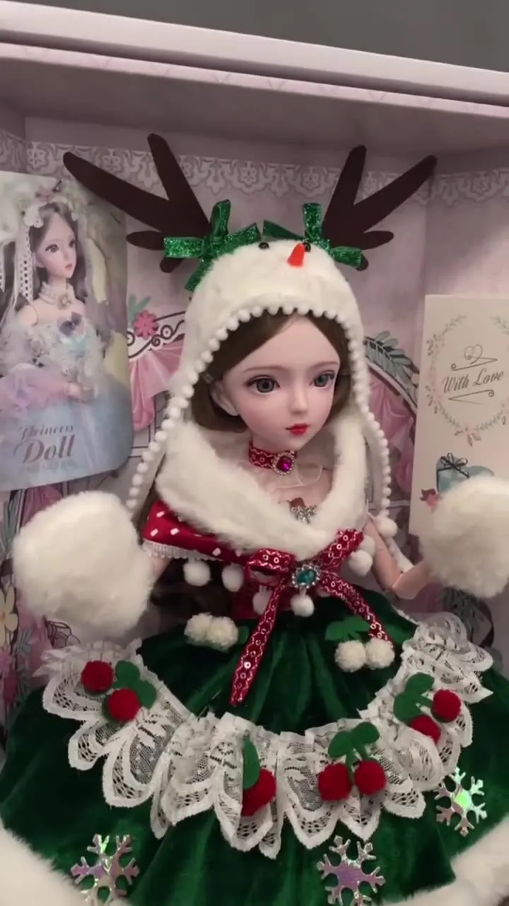 60センチメートルbjd人形1/3球体関節人形かわいい厚化粧顔フル