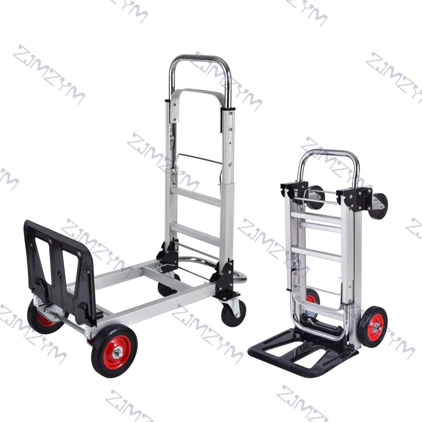KT-2020A Portable Folding Cart Trolley Luggage Cart Folding Truck Manual Folding Silent Heavy Shopping Cart Household Hand Truck