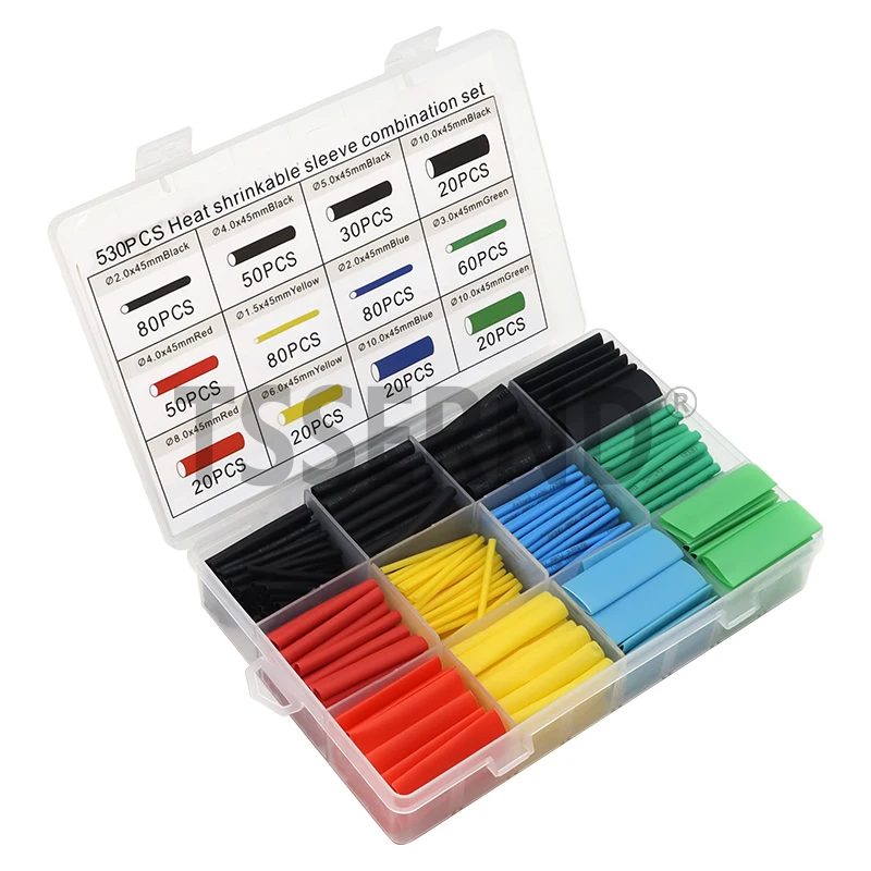 Heat-shrink Tubing Heat Shrink Wrapping Kit Electrical Connection Wire Cable Insulation Sleeving 127-750pcs heat shrink tubing