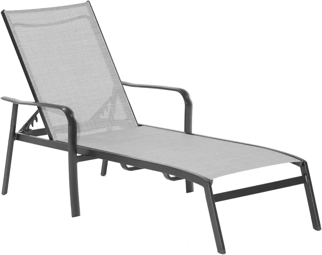 

Hanover Foxhill All-Weather Commercial-Grade Aluminum Outdoor Chaise Lounge Chair with Sunbrella Sling Fabric,