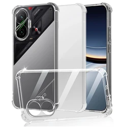 Clear Shockproof TPU Case - Four - Corner Protective Transparent Cover for Poco F7 (Transparent)